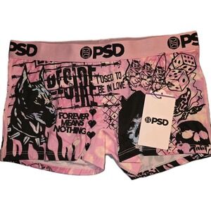Womens PSD Boy Shorts Broken Promises NWT Size Medium